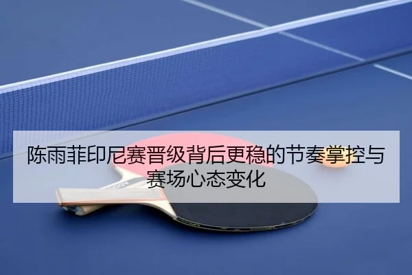陈雨菲印尼赛晋级背后更稳的节奏掌控与赛场心态变化